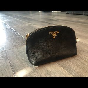 PRADA LEATHER MAKEUP BAG (used once)